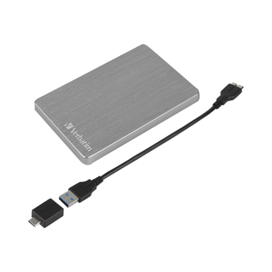 VERBATIM Vanjski tvrdi disk Store'n'Go ALU Slim, 1 TB, 2.5", USB 3.2 Gen 1, siva